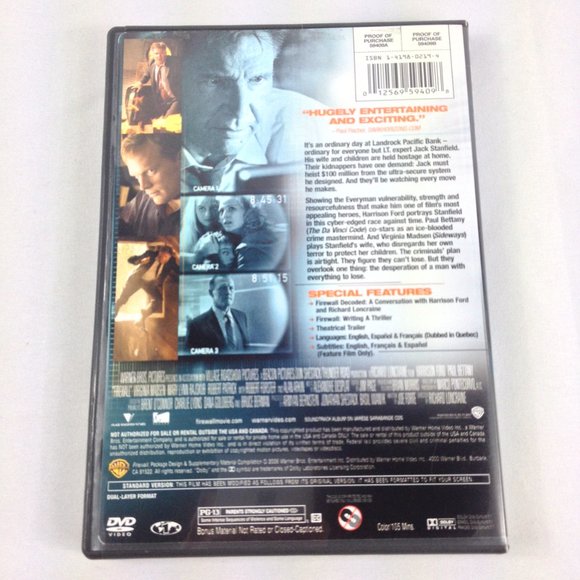 Firewall - 2006 - Harrison Ford - DVD - Used - Picture 2 of 3